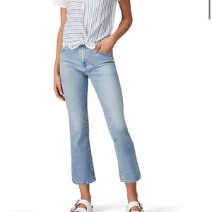 AG JEANS Jodi Crop high rise slim flared jeans light wash designer Sz 32 NEW